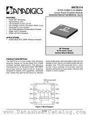 AWT6114 datasheet pdf Anadigics Inc