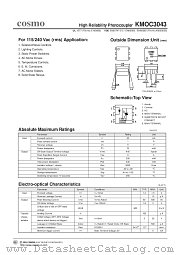 KMOC3043 datasheet pdf Cosmo Electronics