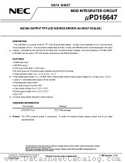 UPD16647N-XXX datasheet pdf NEC