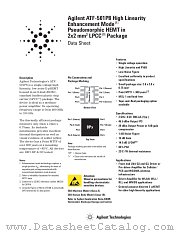 ATF-501P8 datasheet pdf Agilent (Hewlett-Packard)