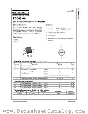 FDD6530A_NL datasheet pdf Fairchild Semiconductor