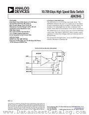 ADN2845XCHIPS datasheet pdf Analog Devices