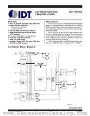 IDT71V016SA10YG8 datasheet pdf IDT