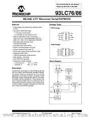 93LC76/SN datasheet pdf Microchip