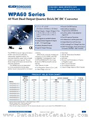 WPA60R48D3318-1 datasheet pdf C&D Technologies