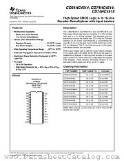 CD74HC4514E datasheet pdf Texas Instruments