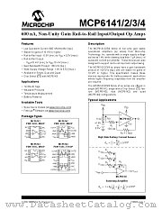 MCP6141-I/SN datasheet pdf Microchip