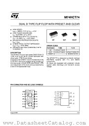M74HCT74 datasheet pdf ST Microelectronics