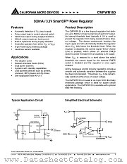 CMPWR150SF datasheet pdf California Micro Devices Corp
