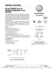 NCP502 datasheet pdf ON Semiconductor