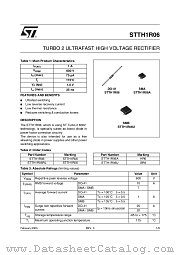 STTH1R06RL datasheet pdf ST Microelectronics