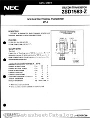 2SD1583 datasheet pdf NEC