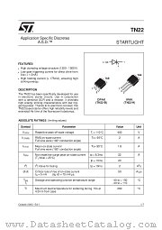 TN22 datasheet pdf ST Microelectronics
