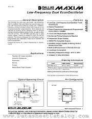 DS1099 datasheet pdf MAXIM - Dallas Semiconductor