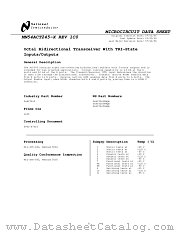 JM54ACT245SSA-F datasheet pdf National Semiconductor