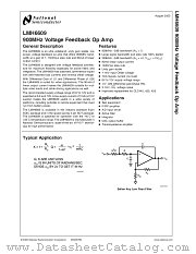 LMH6609 datasheet pdf National Semiconductor