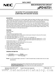 UPD16721 datasheet pdf NEC