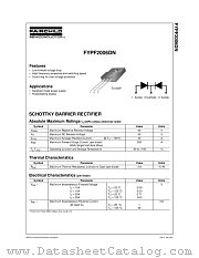 FYPF2006DNTU datasheet pdf Fairchild Semiconductor