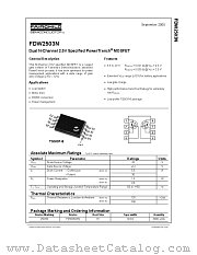 FDW2503N_NL datasheet pdf Fairchild Semiconductor