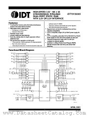 IDT70V3569S4DR datasheet pdf IDT