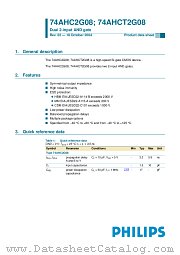 74AHCT2G08DP datasheet pdf Philips