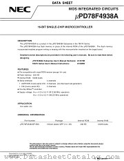 UPD78F4938A datasheet pdf NEC