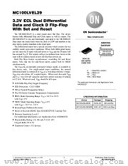MC100LVEL29DWR2 datasheet pdf ON Semiconductor