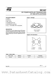 SD1407-16 datasheet pdf ST Microelectronics