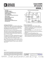 AD9040ATZ/883B datasheet pdf Analog Devices