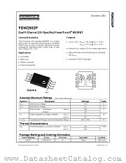 FDW2502P_Q datasheet pdf Fairchild Semiconductor