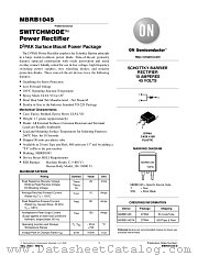 MBRB1045T4 datasheet pdf ON Semiconductor