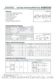 KAQW210S datasheet pdf Cosmo Electronics