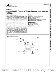 LMV227 datasheet pdf National Semiconductor