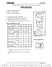 TPCA8103 datasheet pdf TOSHIBA