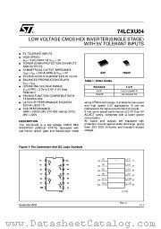 74LCXU04 datasheet pdf ST Microelectronics