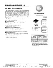 MC100E112FN datasheet pdf ON Semiconductor