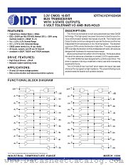 IDT74LVCH16245APF datasheet pdf IDT