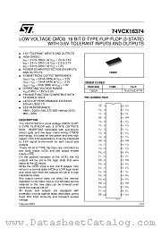 74VCX16374 datasheet pdf ST Microelectronics