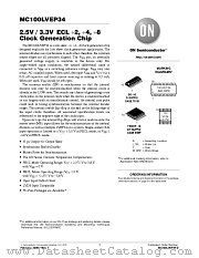 MC100LVEP34 datasheet pdf ON Semiconductor