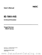 IE-78K4-NS datasheet pdf NEC