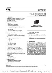 STW3101 datasheet pdf ST Microelectronics