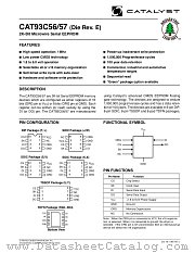 CAT93C57 (E) datasheet pdf Catalyst Semiconductor