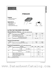 FFB06U40STM datasheet pdf Fairchild Semiconductor