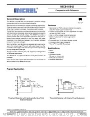 MIC841 datasheet pdf Micrel Semiconductor