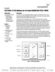 CX77304-17 datasheet pdf Skyworks Solutions