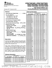 CD74HC4052SM datasheet pdf Texas Instruments