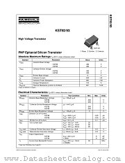 KST93MTF datasheet pdf Fairchild Semiconductor