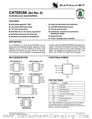 CAT93C66 (E) datasheet pdf Catalyst Semiconductor