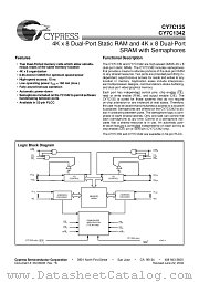 CY7C135 datasheet pdf Cypress