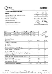 SPB03N60S5 datasheet pdf Infineon
